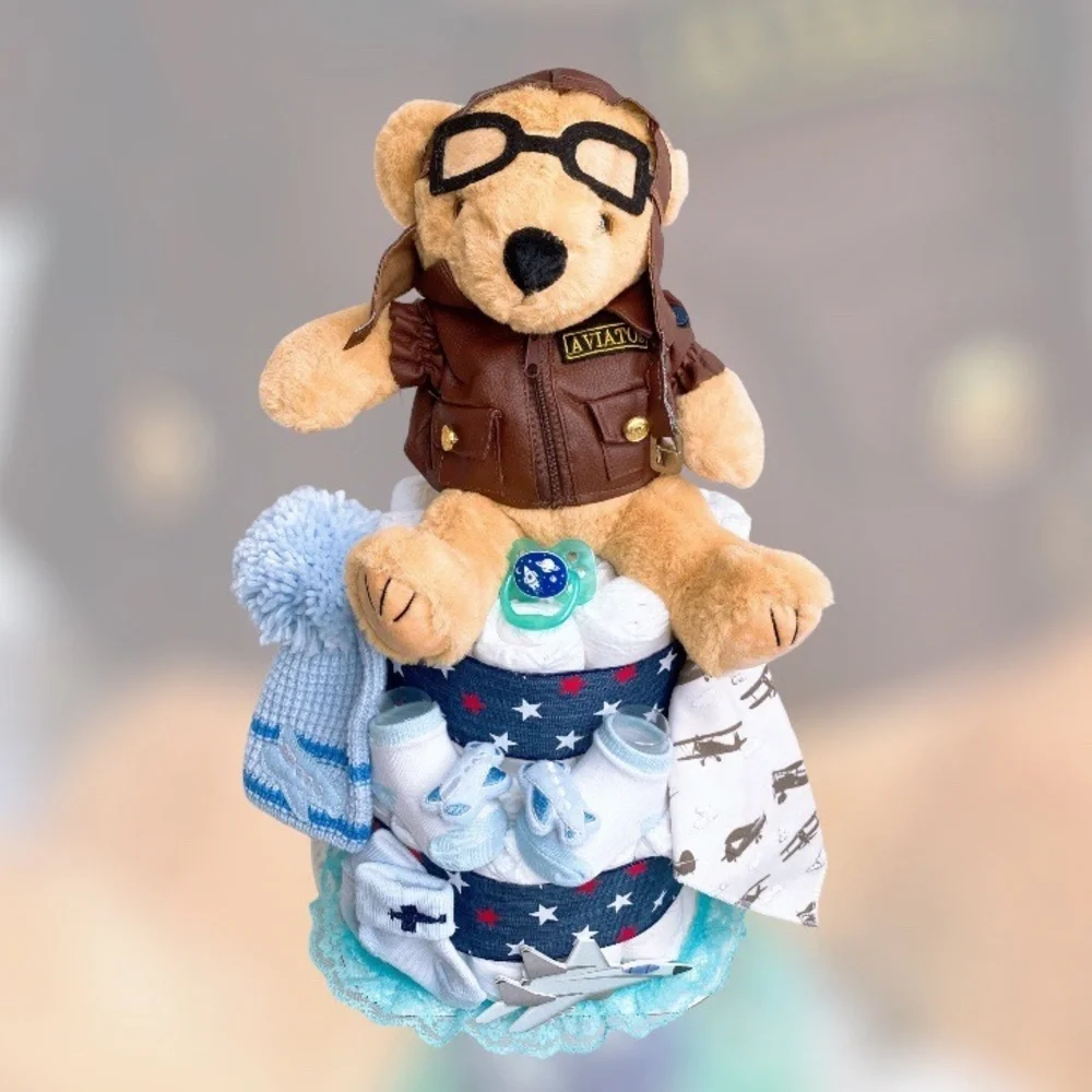 Aviator Pilot Diaper Cake